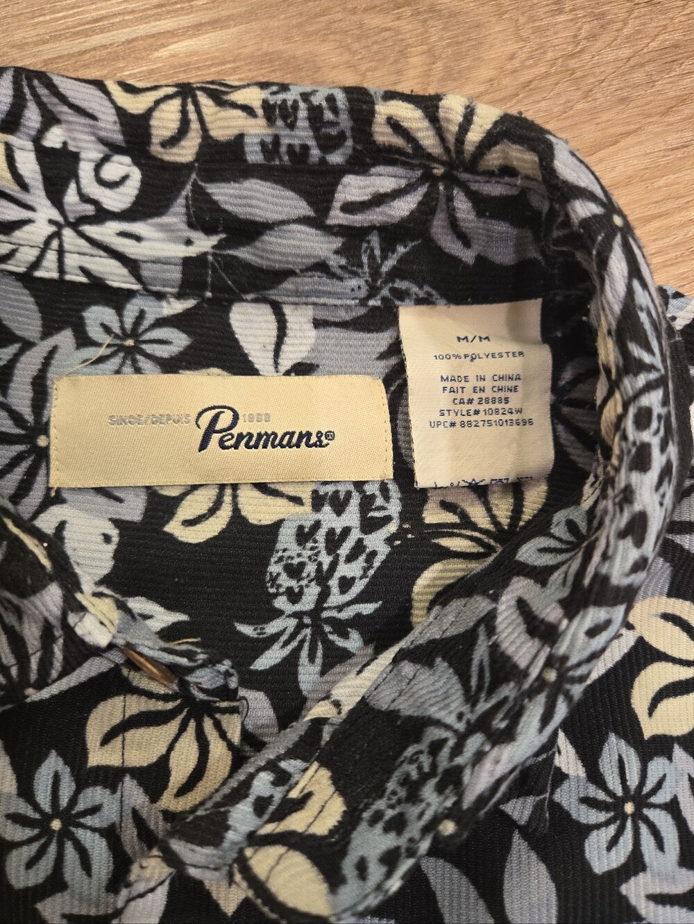 Penmans Hawaiian Short Sleeve Button Down Shirt Medium - Picture 2 of 7